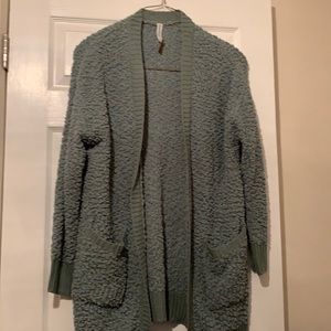 Long sleeves popcorn Cardigan Sage green